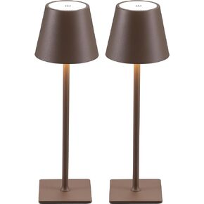 KDG Cordless Table Lamp, Portable LED Desk Lamp, 5000mAh Battery Operated, 3 Color Stepless Dimming Up, for Restaurant/Bedroom/Bars/Outdoor Party/Camping/Coffee Shop Atmosphere Night Light(Black)