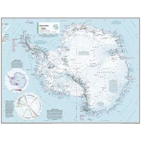 National Geographic Maps: Antarctica Wall Map - Compact - 21.5 x 16.25 inches