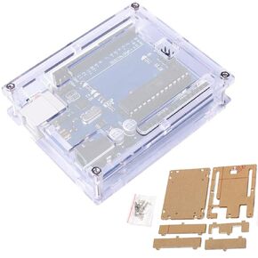 Uno R3 Case Enclosure New Transparent Gloss Computer Box Acrylic Transparent Protective Box for Arduino UNO R3