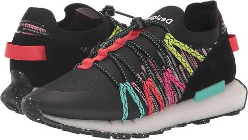 Desigual Women's 4 Woman Knit Sneakers Low Shoes_Jogger_Sock Etnic 2000 Black in Saudi Arabia