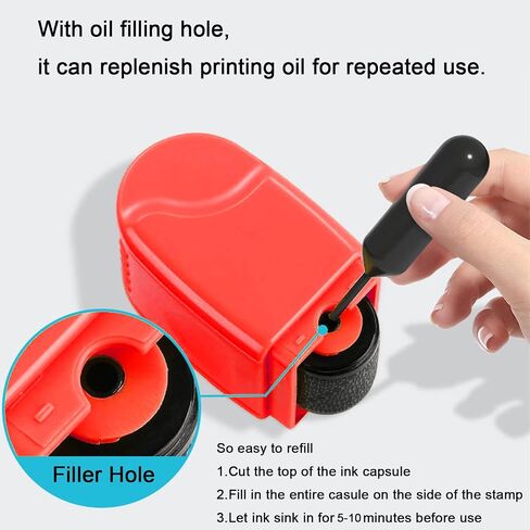 WAFJAMF Roller Stamp Identity Theft Stamp Perfect for Privacy Protection(RED) in Saudi Arabia