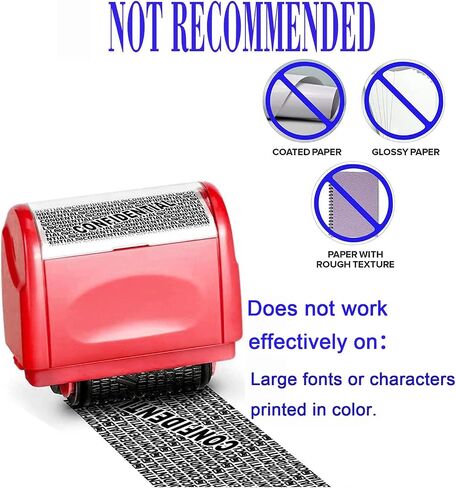 WAFJAMF Roller Stamp Identity Theft Stamp Perfect for Privacy Protection(RED) in Saudi Arabia
