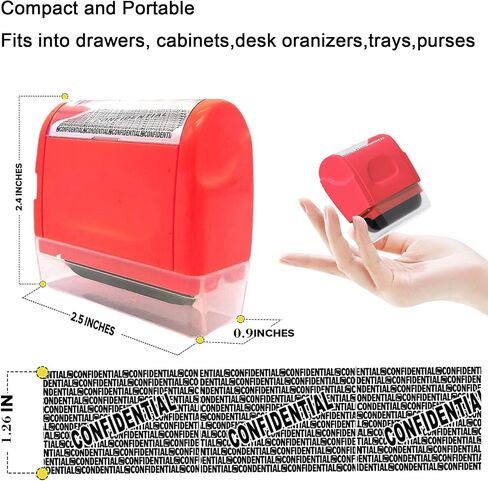 WAFJAMF Roller Stamp Identity Theft Stamp Perfect for Privacy Protection(RED) in Saudi Arabia