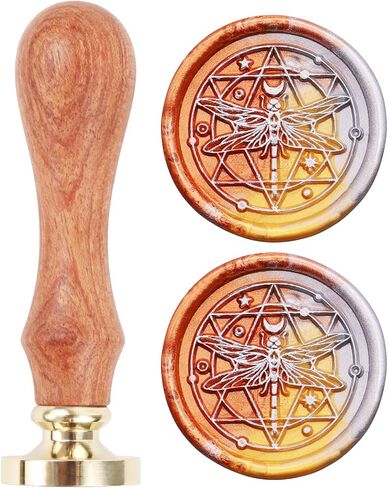 Wax Seal Stamp, LONBEIIFY Butterfly Wreath Wax Stamp, Vintage 25mm Removable Brass Stamp Head with Wood Handle, Great for Wedding Invitations, Envelopes Wine Packages, Gift Wrapping (Butterfly) in Saudi Arabia