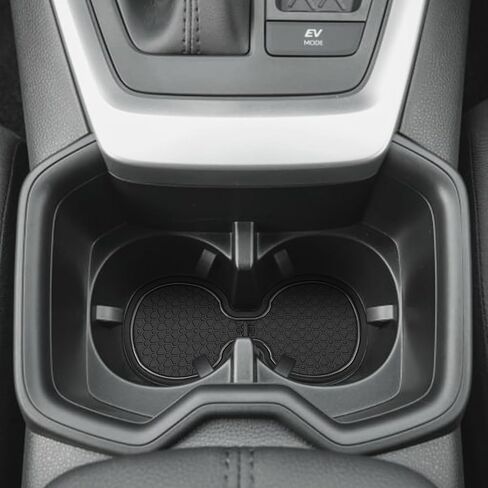 حصائر Auovo المضادة للغبار لملحقات Toyota RAV4 2024 2023 2022 2021 2020 2019 حامل أكواب السيارة المخصص بطانة بطانة أبواب وحدة التحكم المركزية (14 قطعة/المجموعة) (أسود صلب) in Kuwait