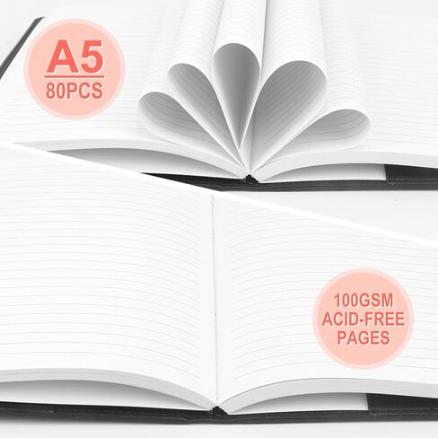 دفتر ملاحظات Toplive A5 Journal ذو غطاء جلدي مبطن بالكلية مع قلم وحامل بطاقة وجيب جانبي قابل للطي مقاس 8.7 بوصة × 6.1 بوصة للسفر في مكتب المدرسة، وردي in Kuwait