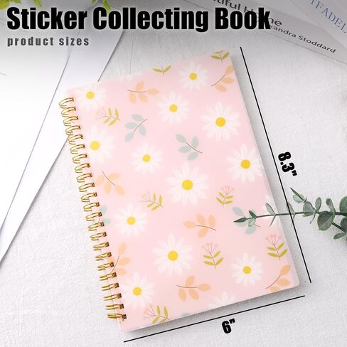 Koogel Sticker Collecting Book, Reusable Sticker Collecting Album Blank Sticker Storage Book 50 Sheets Release Paper for Sticker Keeper Holder A5 in Saudi Arabia