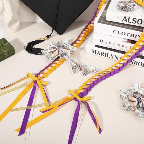 Graduation Ribbon Lei necklace Class of 2024 Graduation gift Braided necklace for men and women party accessories in Saudi Arabia