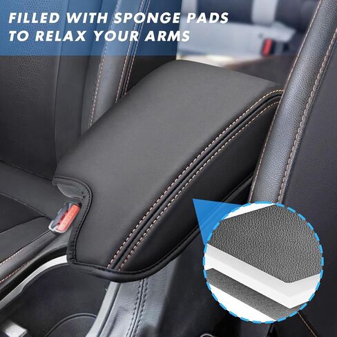 غطاء مسند ذراع وحدة التحكم المركزية لسوبارو 2018-2023 Crosstrek و2017-2023 Impreza Accessoies من جلد البولي يوريثان غطاء صندوق مسند الذراع غطاء وحدة التحكم الوسطى ملحقات حماية المقعد، برتقالي in Kuwait