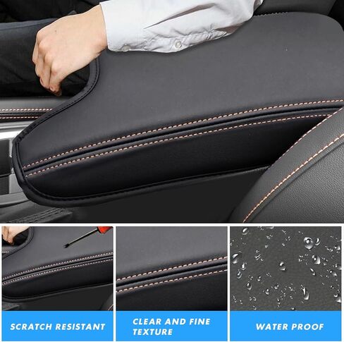 غطاء مسند ذراع وحدة التحكم المركزية لسوبارو 2018-2023 Crosstrek و2017-2023 Impreza Accessoies من جلد البولي يوريثان غطاء صندوق مسند الذراع غطاء وحدة التحكم الوسطى ملحقات حماية المقعد، برتقالي in Kuwait