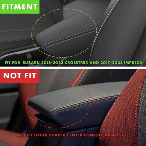 غطاء مسند ذراع وحدة التحكم المركزية لسوبارو 2018-2023 Crosstrek و2017-2023 Impreza Accessoies من جلد البولي يوريثان غطاء صندوق مسند الذراع غطاء وحدة التحكم الوسطى ملحقات حماية المقعد، برتقالي in Kuwait