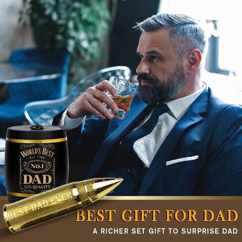 Oaksea Birthday Gifts for Dad Men from Daughter Son Wife, Whiskey Stones Set Gift for Dad Grandpa Who Wants Nothing, Cool Stuff Gadgets Man Cave Retirement Bourbon Presents in Saudi Arabia