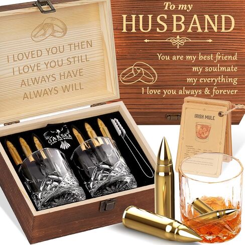 Oaksea Birthday Gifts for Dad Men from Daughter Son Wife, Whiskey Stones Set Gift for Dad Grandpa Who Wants Nothing, Cool Stuff Gadgets Man Cave Retirement Bourbon Presents in Saudi Arabia