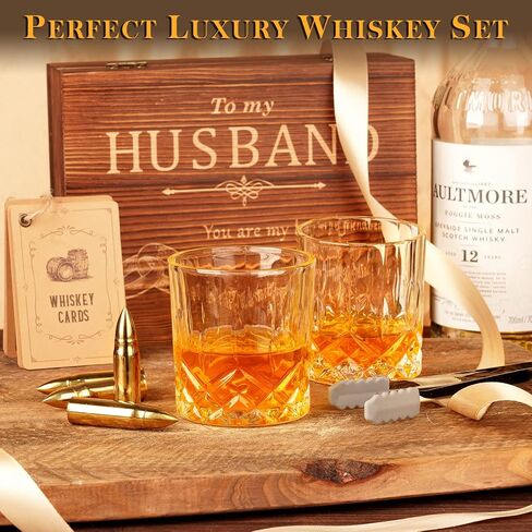 Oaksea Birthday Gifts for Dad Men from Daughter Son Wife, Whiskey Stones Set Gift for Dad Grandpa Who Wants Nothing, Cool Stuff Gadgets Man Cave Retirement Bourbon Presents in Saudi Arabia