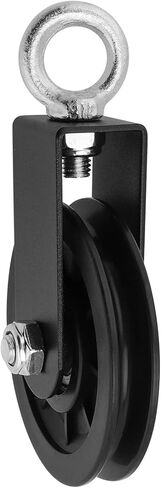 4 قطع عجلة بكرة الصالة الرياضية، عجلة سحب بكرة الكابل، عجلة بكرة للتمرين تدور 360 درجة مع خطاف زنبركي، عجلة بكرة اللياقة البدنية لمعدات الصالة الرياضية in Kuwait