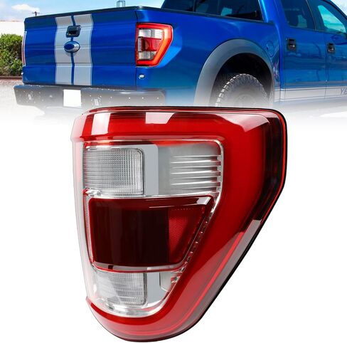 LED Tail Light Assembly Brake Rear Lamp W/Blind Spots Compatible with Ford F150 F-150 King Ranch Lariat Limited Platinum 2021 2022 2023 Replace ML3Z-13405-D (Left Driver Side) in Saudi Arabia