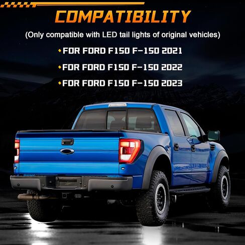 LED Tail Light Assembly Brake Rear Lamp W/Blind Spots Compatible with Ford F150 F-150 King Ranch Lariat Limited Platinum 2021 2022 2023 Replace ML3Z-13405-D (Left Driver Side) in Saudi Arabia