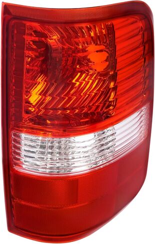 KUAFU الجانب الخلفي للركاب متوافق مع 2004-2008 Ford F150 F-150 لاستبدال 5L3Z13404CA 6L3Z13404BA FO2801182 مصباح فرامل خلفي هالوجين خلفي عدسة حمراء + عدسة بلاستيكية شفافة in Kuwait