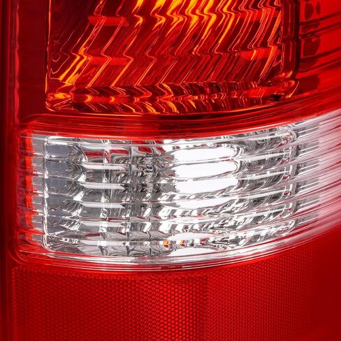 KUAFU الجانب الخلفي للركاب متوافق مع 2004-2008 Ford F150 F-150 لاستبدال 5L3Z13404CA 6L3Z13404BA FO2801182 مصباح فرامل خلفي هالوجين خلفي عدسة حمراء + عدسة بلاستيكية شفافة in Kuwait