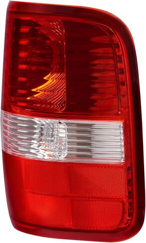 KUAFU الجانب الخلفي للركاب متوافق مع 2004-2008 Ford F150 F-150 لاستبدال 5L3Z13404CA 6L3Z13404BA FO2801182 مصباح فرامل خلفي هالوجين خلفي عدسة حمراء + عدسة بلاستيكية شفافة in Kuwait