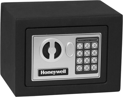 Honeywell Safes & Door Locks - Bolt Down Small Safe Box with Digital Lock for Home - Steel Security Electronic Lock Box - Cabinet & Door Design Safe with 2 Keys - 0.17-Cubic Feet - Black - 5005 in Kuwait