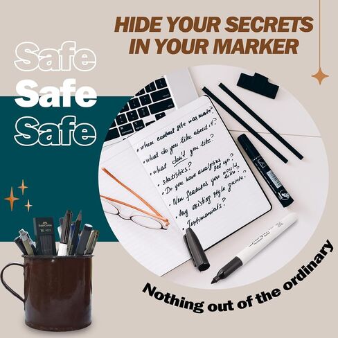 Fake Decoy Marker Pen Diversion Safe - Pen for Valuables to Hide Money - Black Large UPGRADED in Saudi Arabia