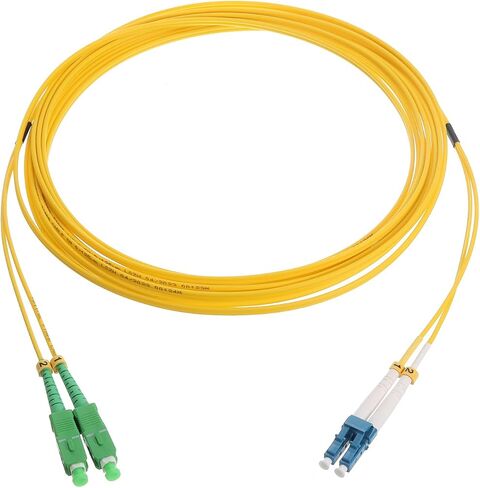 MECCANIXITY 1Pcs 16.4Ft Single-Mode Duplex Fiber Optic Patch Cable LSZH Fiber Jumper Optical LC/UPC to SC/APC for Data Centers Router Switches Transceivers in Saudi Arabia