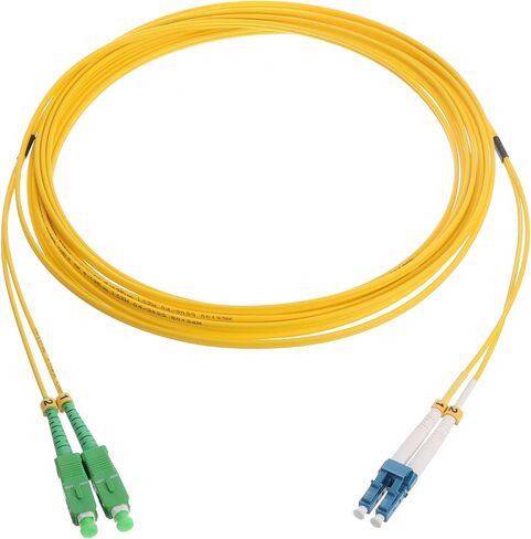 MECCANIXITY 1Pcs 16.4Ft Single-Mode Duplex Fiber Optic Patch Cable LSZH Fiber Jumper Optical LC/UPC to SC/APC for Data Centers Router Switches Transceivers in Saudi Arabia