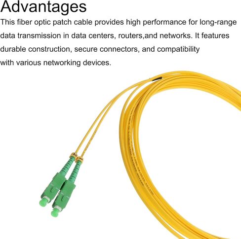 MECCANIXITY 1Pcs 16.4Ft Single-Mode Duplex Fiber Optic Patch Cable LSZH Fiber Jumper Optical LC/UPC to SC/APC for Data Centers Router Switches Transceivers in Saudi Arabia