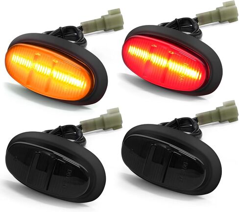 LED Side Marker Lights Compatible with Ford F-150 /F150 Raptor 2016-2020 Front Rear Dual Fender Bumper Lamps Smoked Lens Pack of 4 in Saudi Arabia