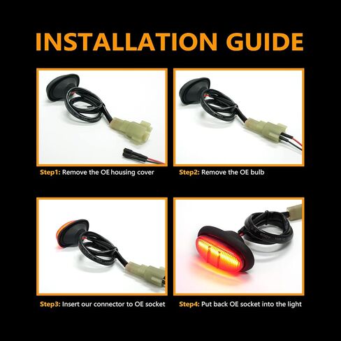 LED Side Marker Lights Compatible with Ford F-150 /F150 Raptor 2016-2020 Front Rear Dual Fender Bumper Lamps Smoked Lens Pack of 4 in Saudi Arabia