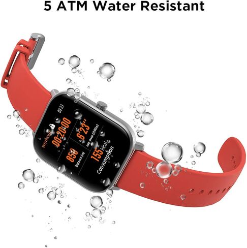 ساعة Amazfit GTS الذكية للياقة البدنية مع مراقب معدل ضربات القلب، عمر بطارية 14 يومًا، تحكم بالموسيقى، شاشة 1.65 بوصة، تتبع النوم والسباحة، نظام تحديد المواقع العالمي، مقاومة للماء، إشعارات ذكية، وردي وردي in Kuwait