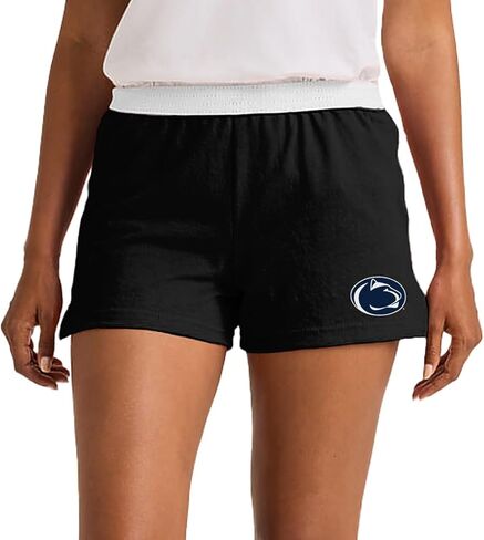Official Collegiate Primary Logo Womens Soffe Short, Elastic Fold Over Waist Shorts, Junior Fit in Kuwait
