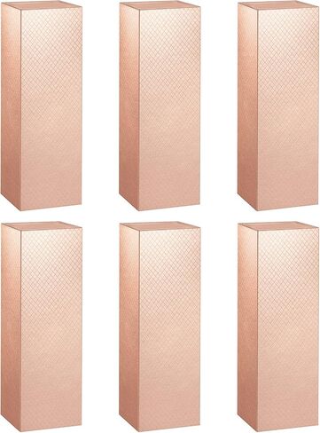 ROSEGLD 2 Wine Gift Boxes 13x4.1x3.8 Inches, Bottle Gift Boxes for Liquor and Champagne, Magnetic Closure Collapsible Gift Boxes (Glossy Rose Gold with Lattice Texture) in Saudi Arabia