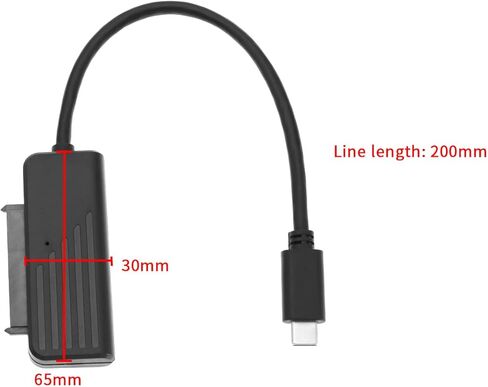 The Lord of the Tools كابل محول SATA إلى USB C قارئ القرص الصلب USB C لـ 6.35 سم (2.5 بوصة) معدل نقل SATA HDD/SSD يصل إلى 6 جيجابايت/ثانية التوصيل والتشغيل in Saudi Arabia