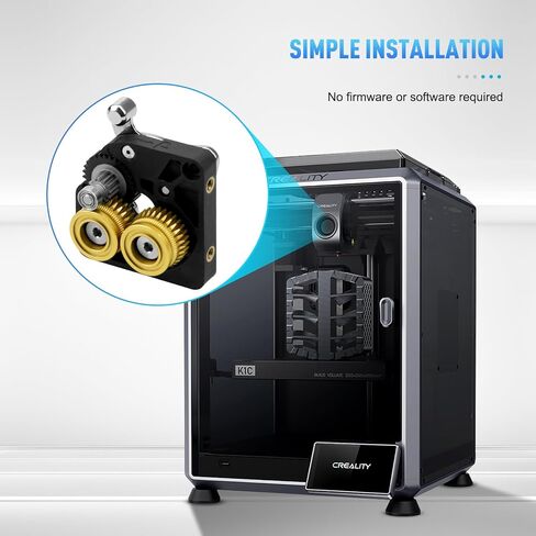 جميع معدات محرك خيوط Hotend المعدنية لملحقات الطابعة ثلاثية الأبعاد Creality K1/K1max/K1c، تروس الطارد عالية الصلابة مطلية بالنيكل، K1 Max Gears in Saudi Arabia