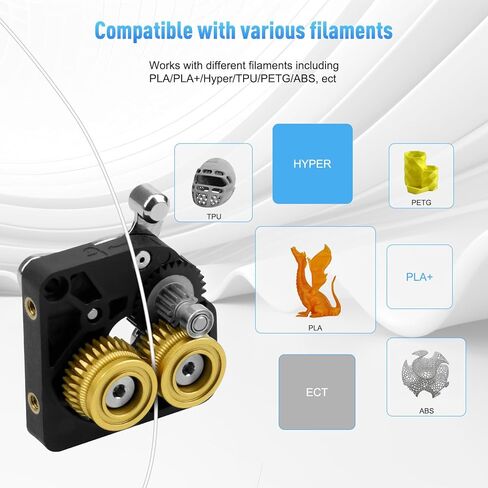 جميع معدات محرك خيوط Hotend المعدنية لملحقات الطابعة ثلاثية الأبعاد Creality K1/K1max/K1c، تروس الطارد عالية الصلابة مطلية بالنيكل، K1 Max Gears in Saudi Arabia