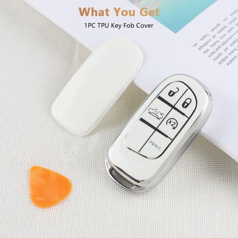 PIFOOG Key Fob Cover for Nissan Rogue Pathfinder 2023 5 Button Car Keys Case Shell Cute Bling Keychain Smart Remote Key Protector Accessories TPU Girly Women White Silver in Kuwait