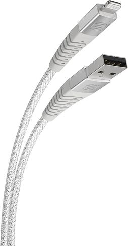 كابل شحن Lightning مضفر معتمد من Scosche i3B1SG-SP MFi معتمد من Strikeline Sync لجميع أجهزة Lightning، 1 قدم، أسود in Kuwait
