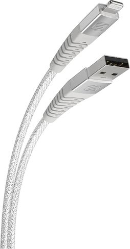 كابل شحن Lightning مضفر معتمد من Scosche i3B1SG-SP MFi معتمد من Strikeline Sync لجميع أجهزة Lightning، 1 قدم، أسود in Kuwait