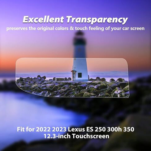 LUWU for 2022 Lexus ES 250 Screen Protector 12.3 Inch ES300h Screen Protector Infotainment Display PET Plastic Navigation Screen Protector ES350 Touchscreen Protective Film 2023 Lexus ES Accessories in Kuwait