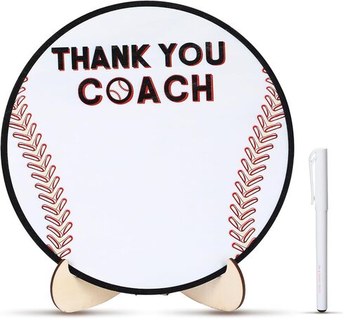 Tenceur Thanks You Coach Gift إطار توقيع مدرب كرة السلة وكرة القدم مع حامل وقلم توقيع هدية لاعب فريق شخصي للنساء والرجال المدربين وأعياد الميلاد وحفلات التقاعد هدية عيد الميلاد (البيسبول) in Saudi Arabia