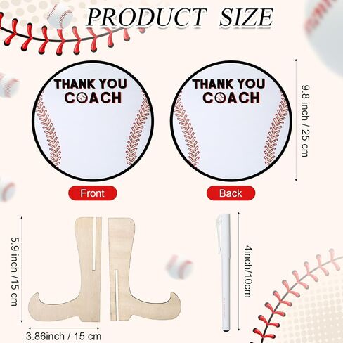 Tenceur Thanks You Coach Gift إطار توقيع مدرب كرة السلة وكرة القدم مع حامل وقلم توقيع هدية لاعب فريق شخصي للنساء والرجال المدربين وأعياد الميلاد وحفلات التقاعد هدية عيد الميلاد (البيسبول) in Saudi Arabia