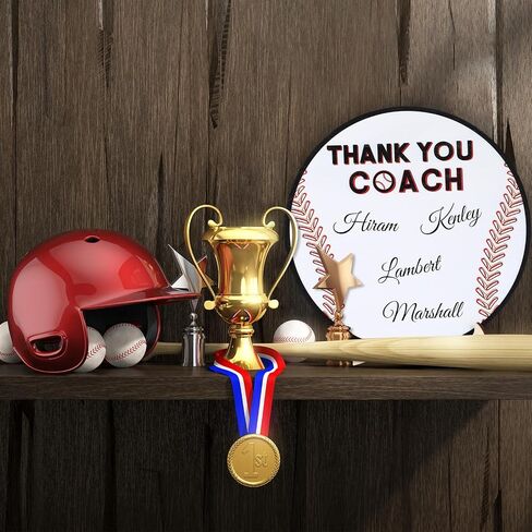 Tenceur Thanks You Coach Gift إطار توقيع مدرب كرة السلة وكرة القدم مع حامل وقلم توقيع هدية لاعب فريق شخصي للنساء والرجال المدربين وأعياد الميلاد وحفلات التقاعد هدية عيد الميلاد (البيسبول) in Saudi Arabia