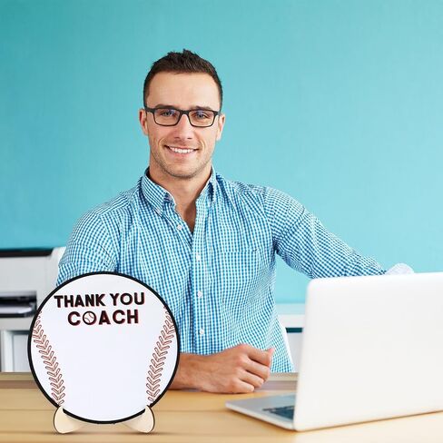 Tenceur Thanks You Coach Gift إطار توقيع مدرب كرة السلة وكرة القدم مع حامل وقلم توقيع هدية لاعب فريق شخصي للنساء والرجال المدربين وأعياد الميلاد وحفلات التقاعد هدية عيد الميلاد (البيسبول) in Saudi Arabia