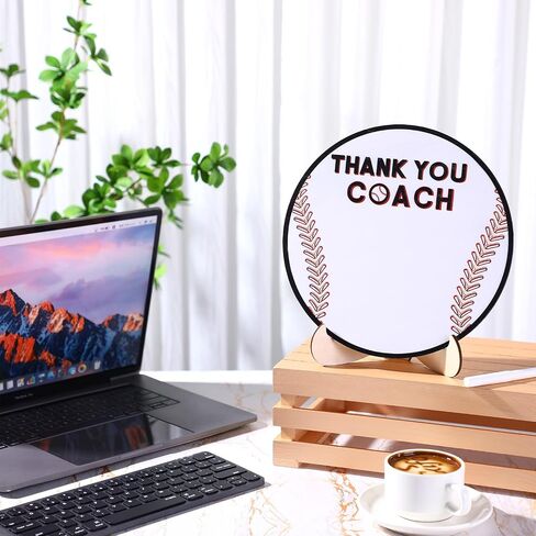Tenceur Thanks You Coach Gift إطار توقيع مدرب كرة السلة وكرة القدم مع حامل وقلم توقيع هدية لاعب فريق شخصي للنساء والرجال المدربين وأعياد الميلاد وحفلات التقاعد هدية عيد الميلاد (البيسبول) in Saudi Arabia