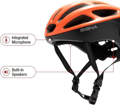 Sena R1 Smart Communications Helmet (Electric Tangerine, Medium) in Saudi Arabia