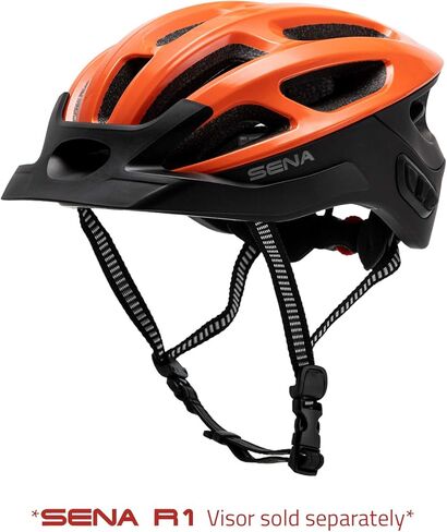 Sena R1 Smart Communications Helmet (Electric Tangerine, Medium) in Saudi Arabia
