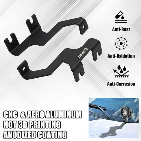 JERBOR غطاء محرك السيارة العلوي عمود LED ضوء العمل قرنة جبل بين قوسين عدة، خندق ضوء بين قوسين عدة مناسبة لفورد F-150 2004-2014 وSVT رابتور 2010-2014 in Kuwait