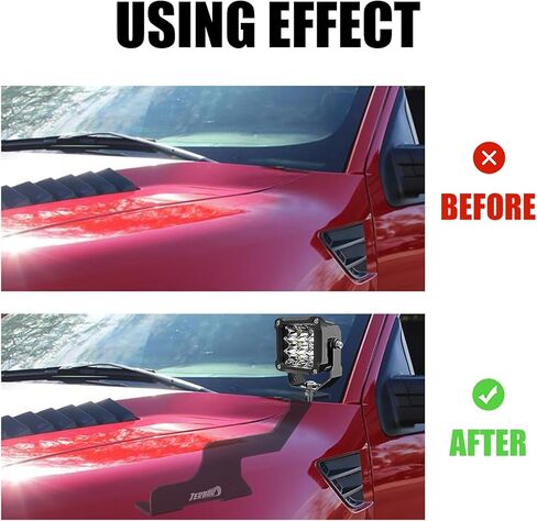 JERBOR غطاء محرك السيارة العلوي عمود LED ضوء العمل قرنة جبل بين قوسين عدة، خندق ضوء بين قوسين عدة مناسبة لفورد F-150 2004-2014 وSVT رابتور 2010-2014 in Kuwait